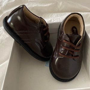Elephantito T140S Scholar Golfers baby toddler dress shoes brown US 5 new in box